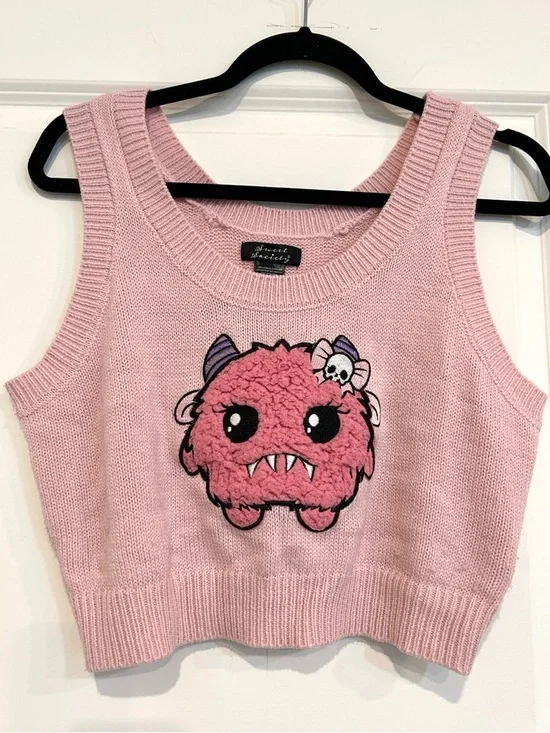Cute Monster Knit Sweater & Vest Set - Picture 7 of 8